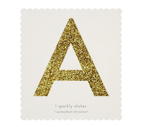 Stickers Lettere Glitterate Oro  